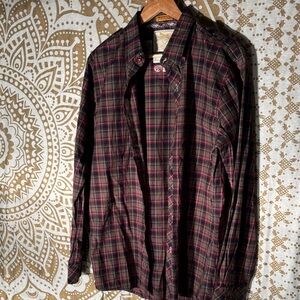 Sovereign Code Black and Red Plaid Button Down Shirt